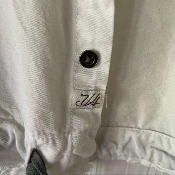 Vintage Havana White Cropped Jacket | Cameo Trim, Lightweight Layer Size Small - Picture 4 of 14